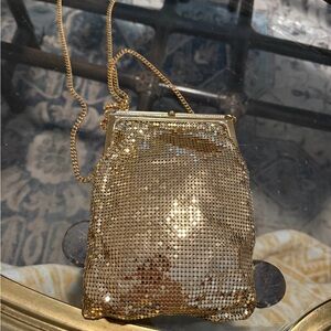 Whiting & David Gold Sequin Evening Bag